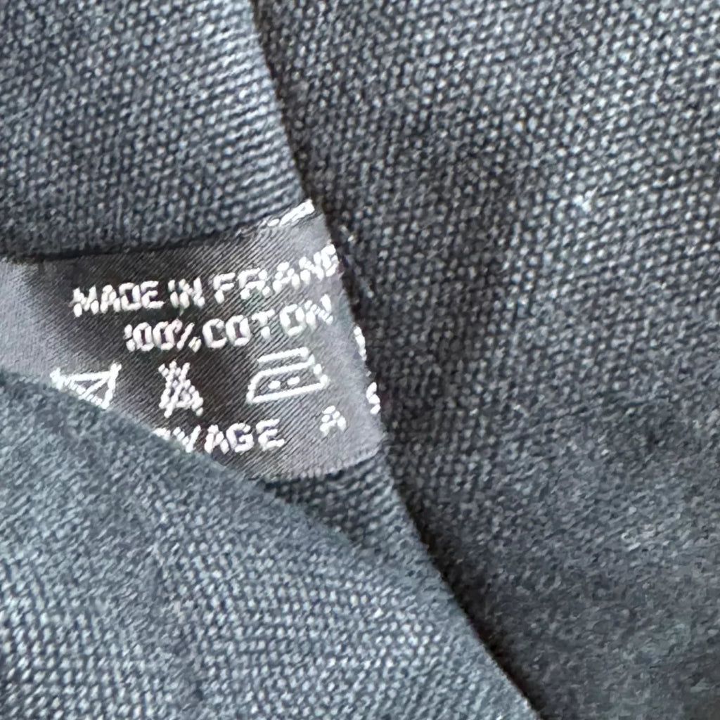 HERMÈS Fourre-tout gris/noir avec bandes GM