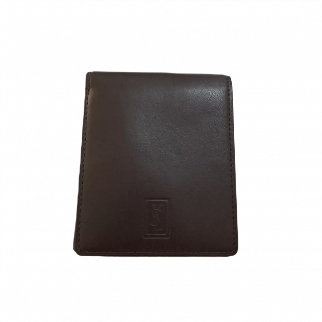 SAINT LAURENT Portefeuille YSL bordeaux logo & porte-carte