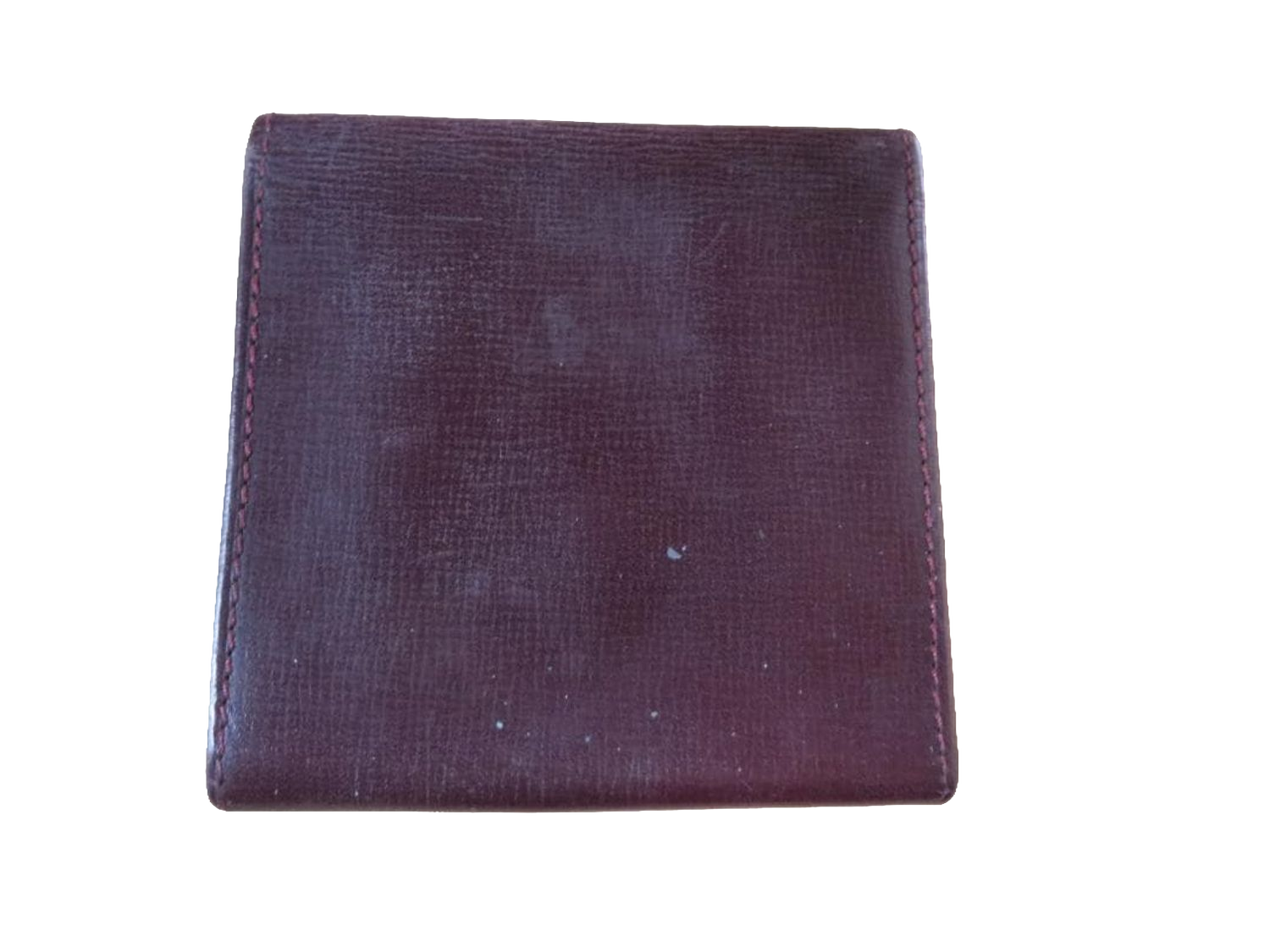 CARTIER Porte-monnaie compact cuir bordeaux