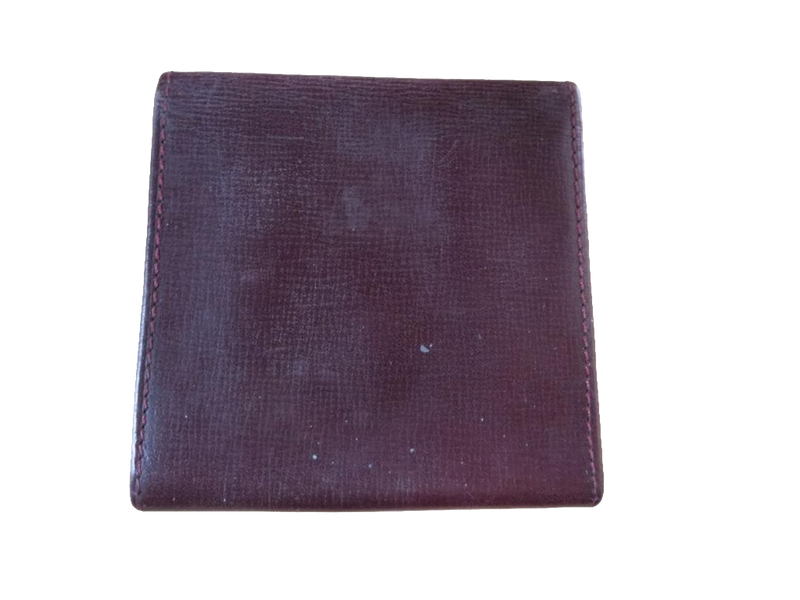 CARTIER Porte-monnaie compact cuir bordeaux