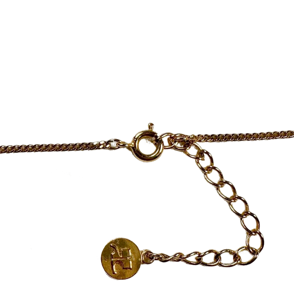COURRÈGES Collier Cœur Or Logo avec Pierre
