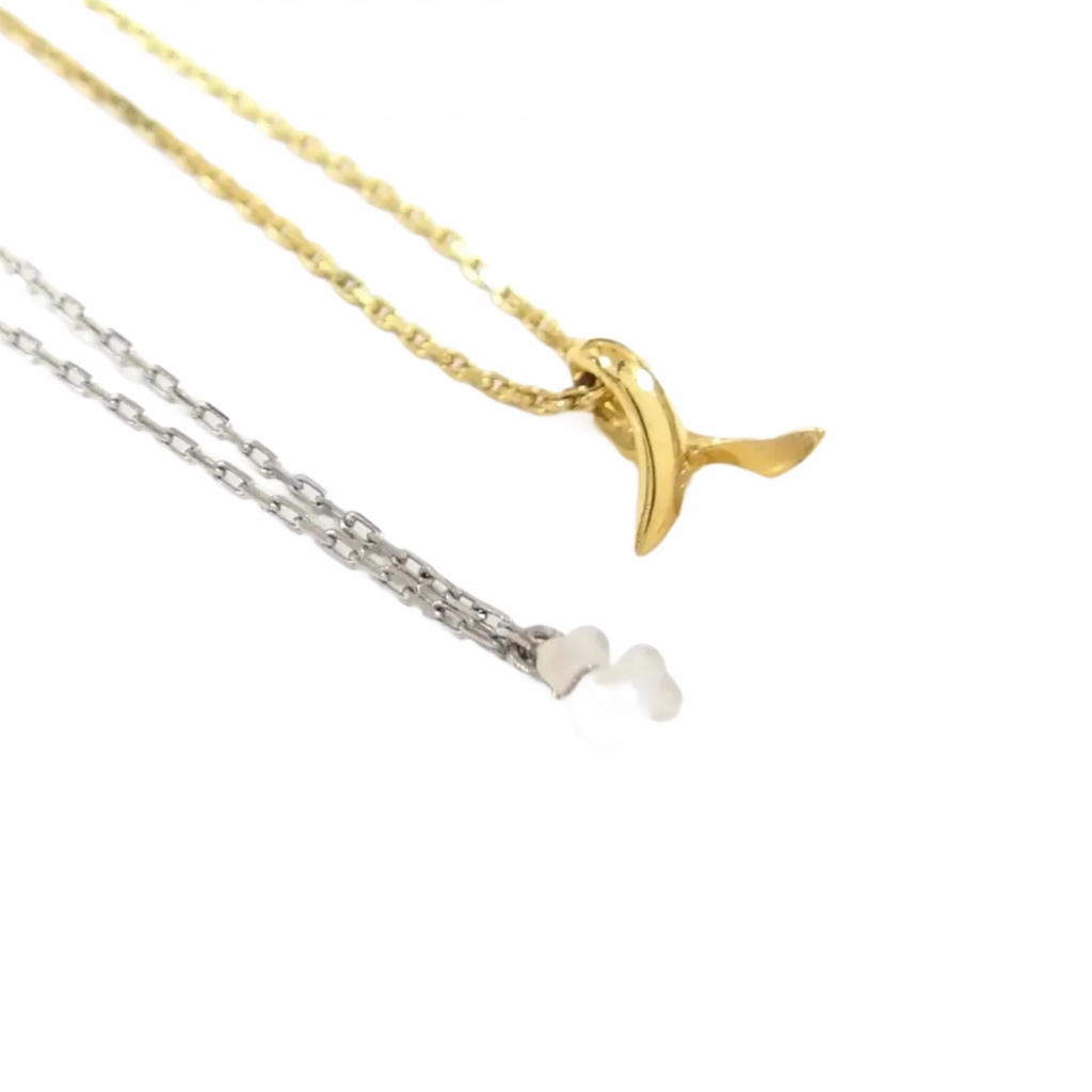 COURRÈGES LOTX2 Collier Courreges or et argent perles vendu à l'unité