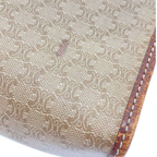 CELINE Pochette macadam beige et cuir