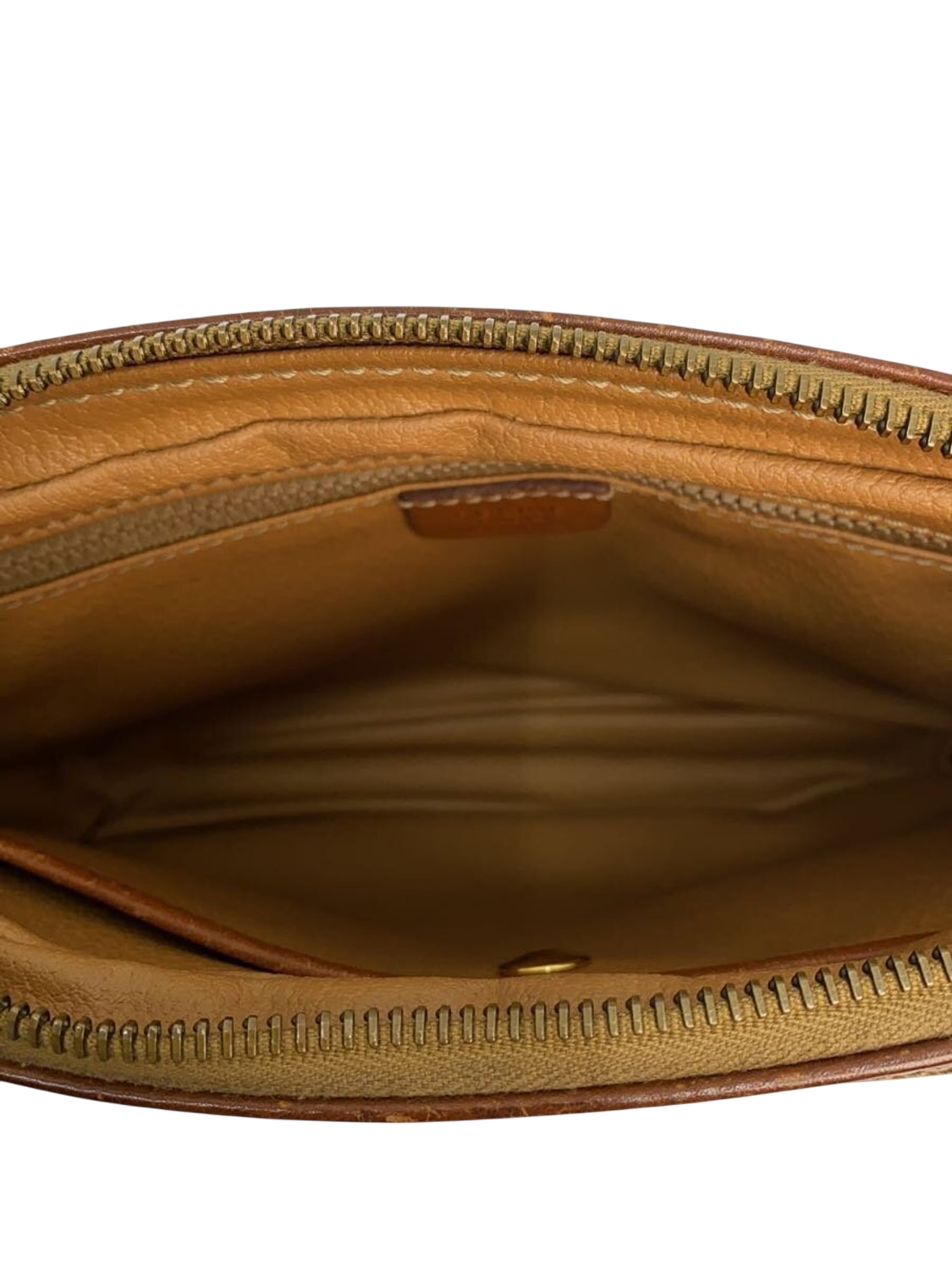 CÉLINE Paris Pochette wristlet toile Macadam marron zip façade
