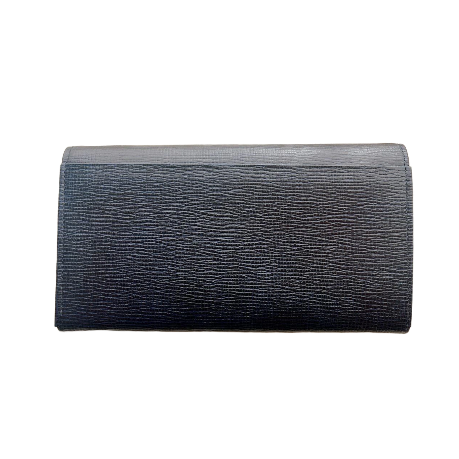 UNGARO Portefeuille Long Cuir bleu Marine / noir Fermoir Doré