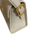Ungaro Cream Leather Top Handle Bag