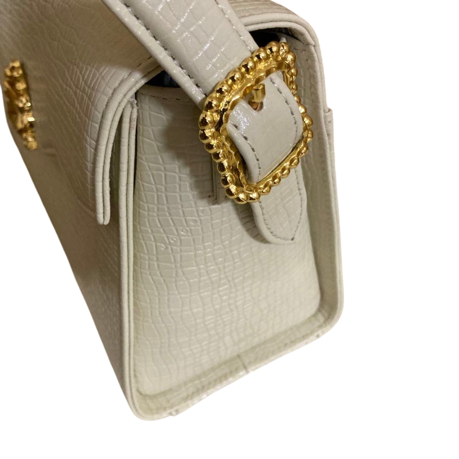 Ungaro Cream Leather Top Handle Bag