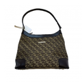 PIERRE BALMAIN Sac monogrammé  B marron et plaque argenté