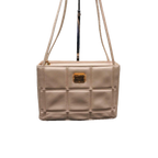Nina Ricci Shoulder Bag Medium Beige Quilted Leather Vintage Gold Hardware