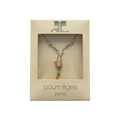 Courrèges Gold Tone Necklaces with Pearl and Beaded Pendants