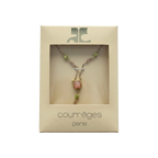 Courrèges Gold Tone Necklaces with Pearl and Beaded Pendants