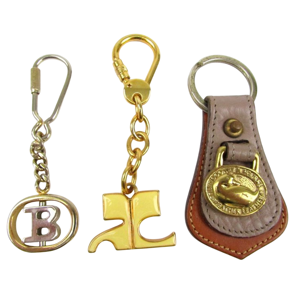 Assorted Brand Keychain Lot: Rawhide, CH, Dooney & Bourke, Trussardi, Firenze