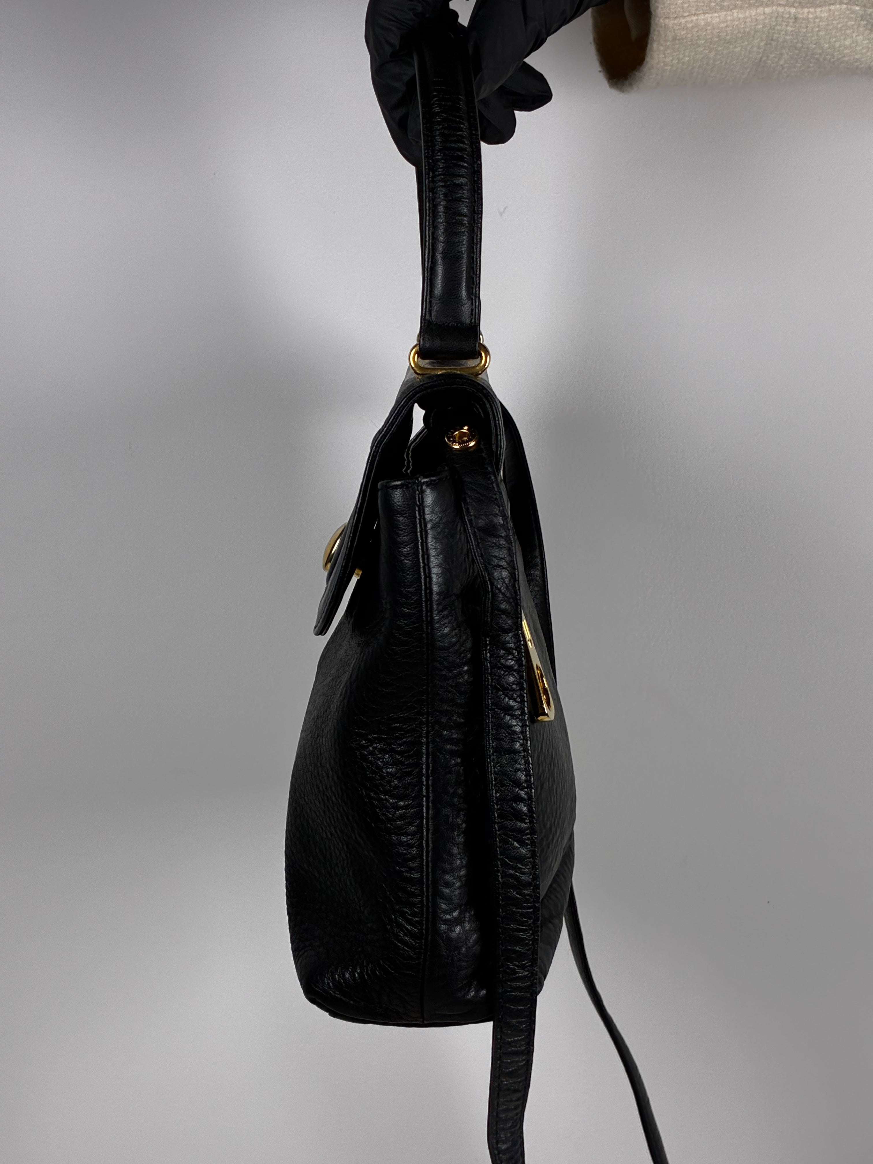 Ungaro Sac à Main en cuir grainé noir