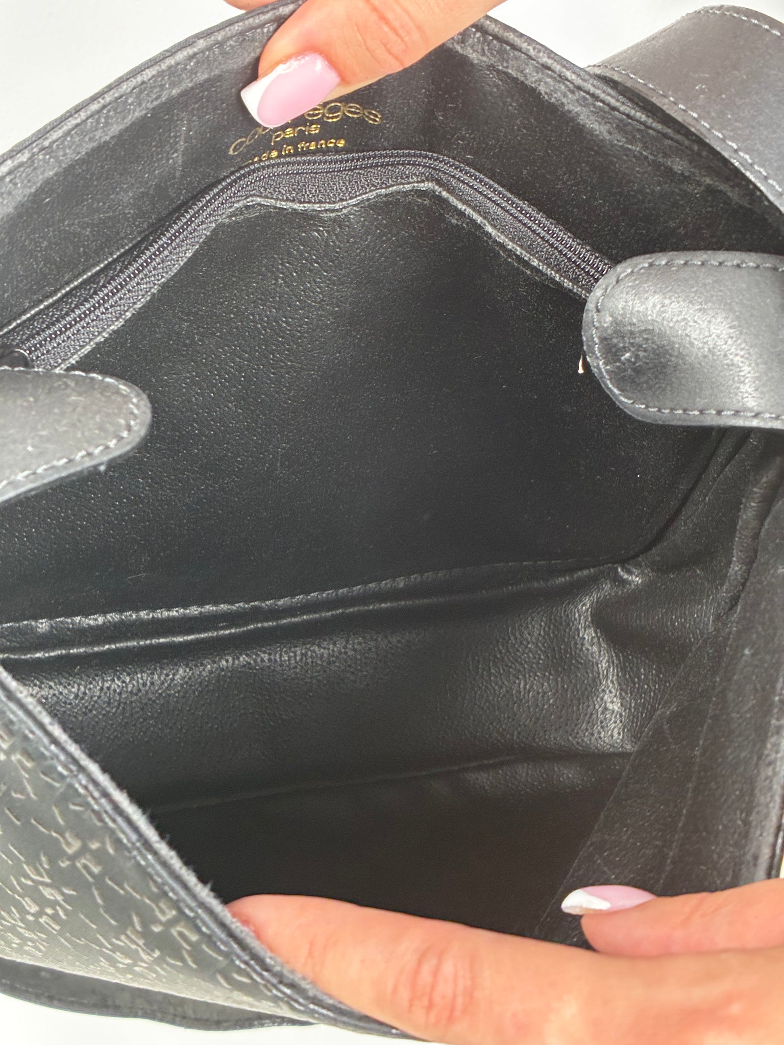 Courreges unisex satchel black/grey