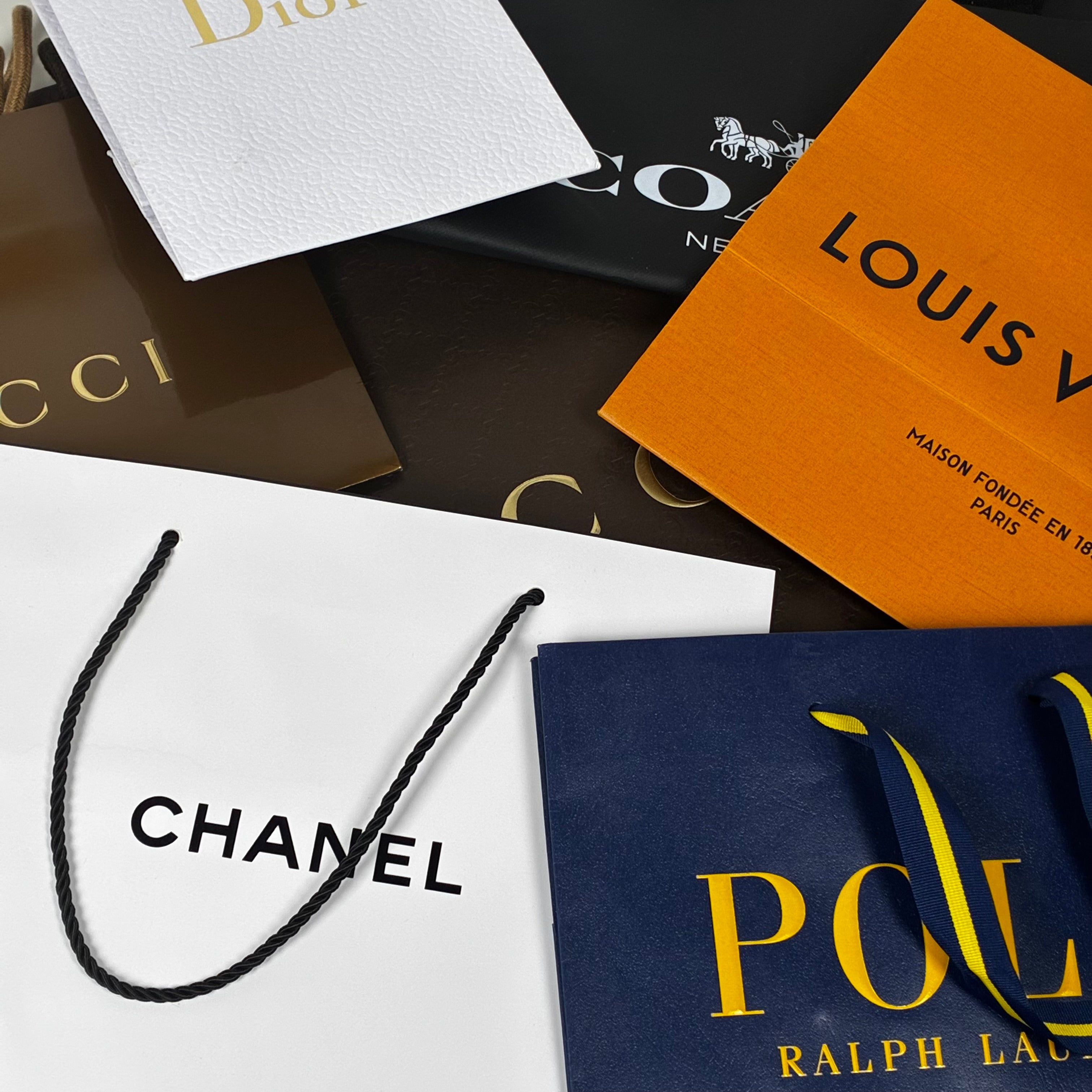 Lot de poches et pochettes de luxe Chanel LV Loewe Gucci