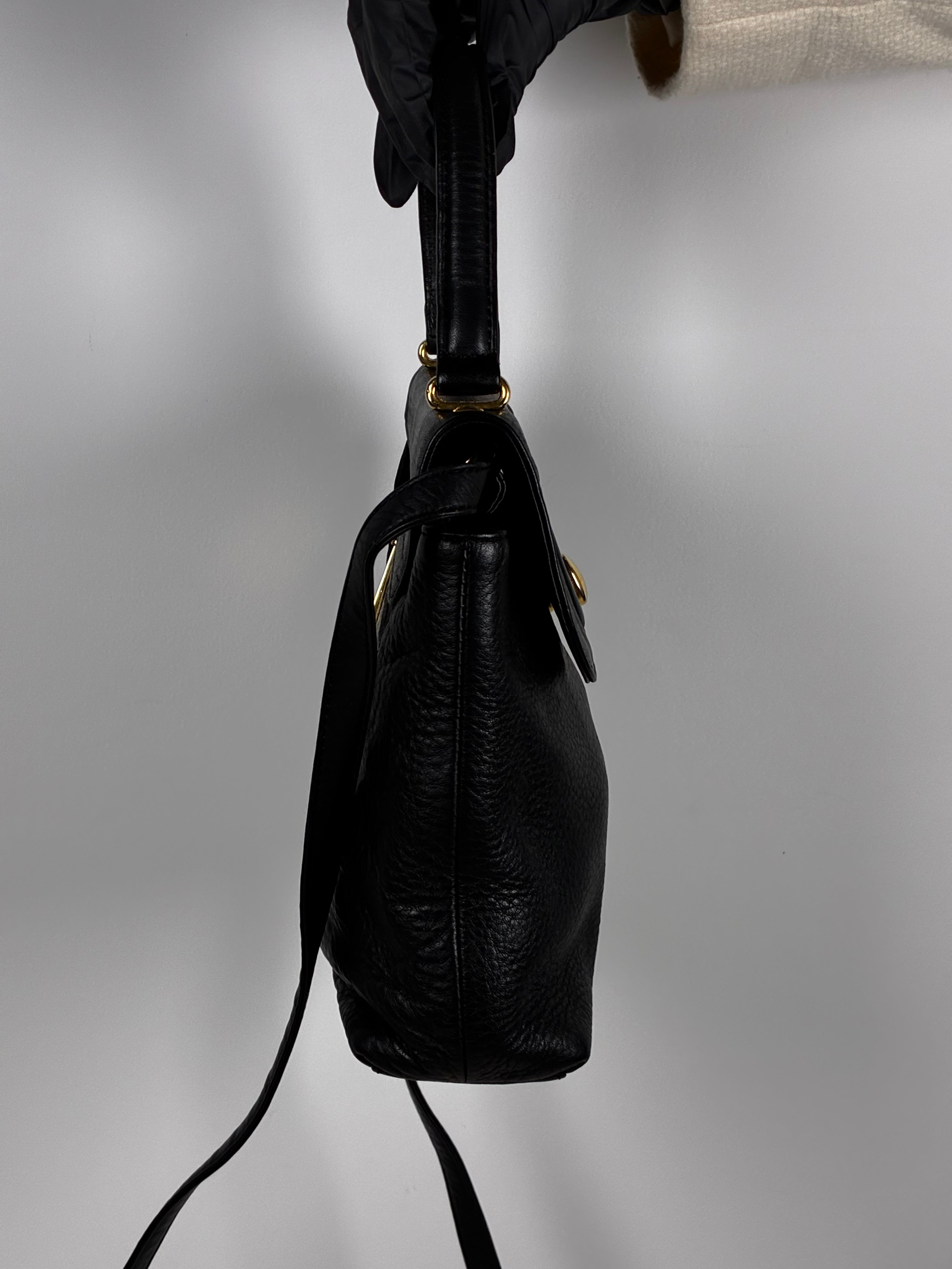 Ungaro Sac à Main en cuir grainé noir