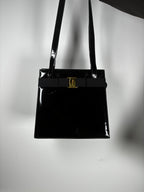 Salvatore Ferragamo Vara bag in black patent leather