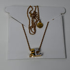 Courreges gold-tone rhinestone necklace