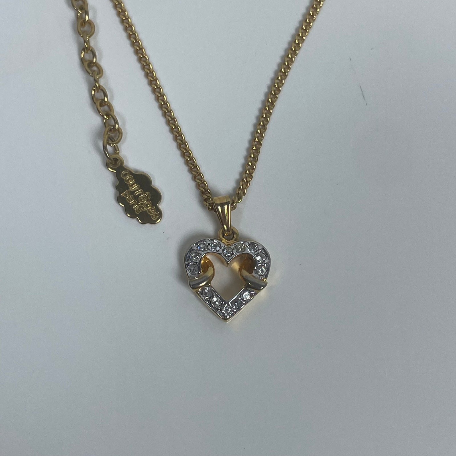 Courreges Ketting hart strass lang