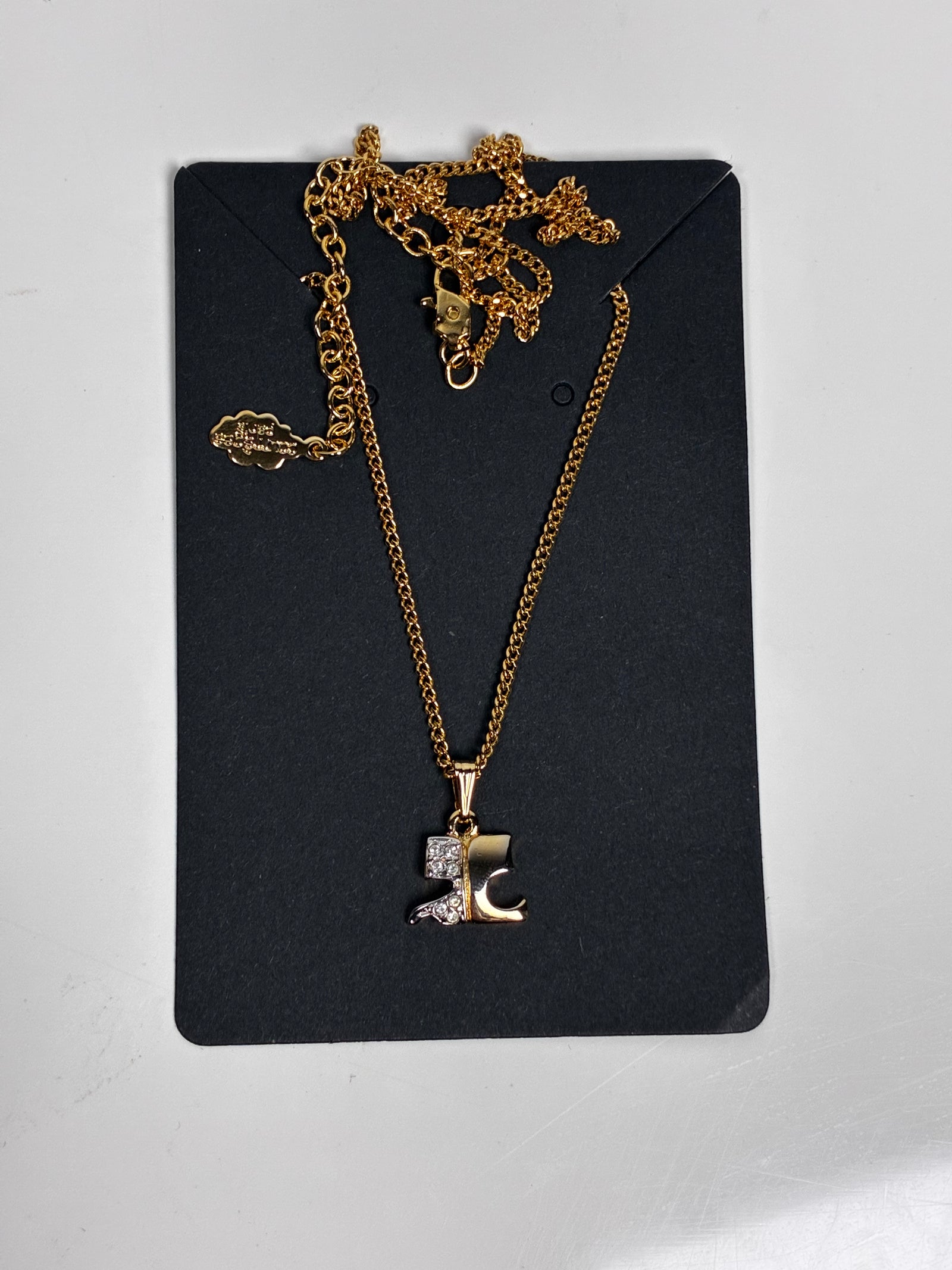 Courrèges Paris Initial AC pendant necklace