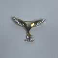 Courreges victory-shaped brooch