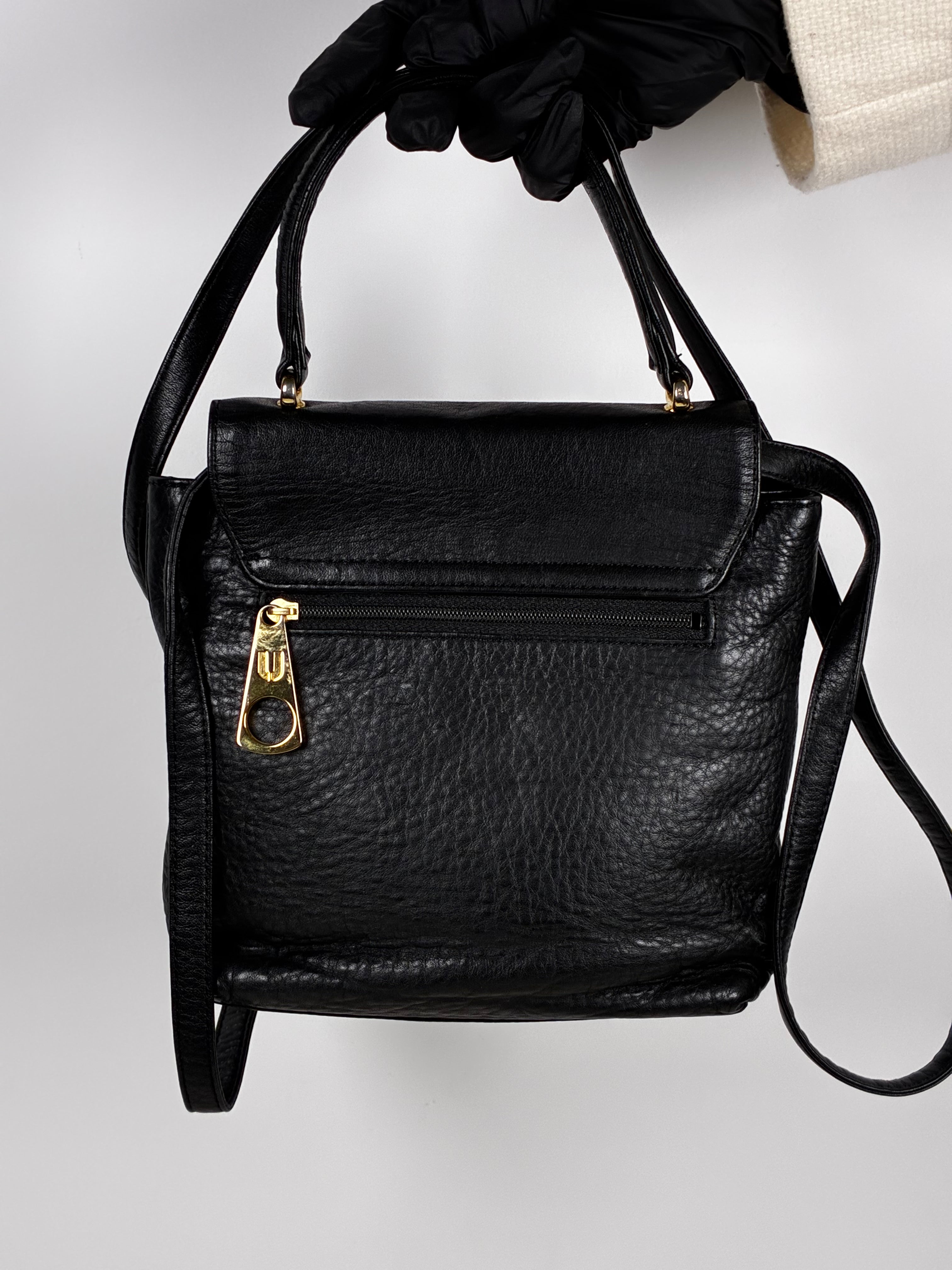 Ungaro Sac à Main en cuir grainé noir