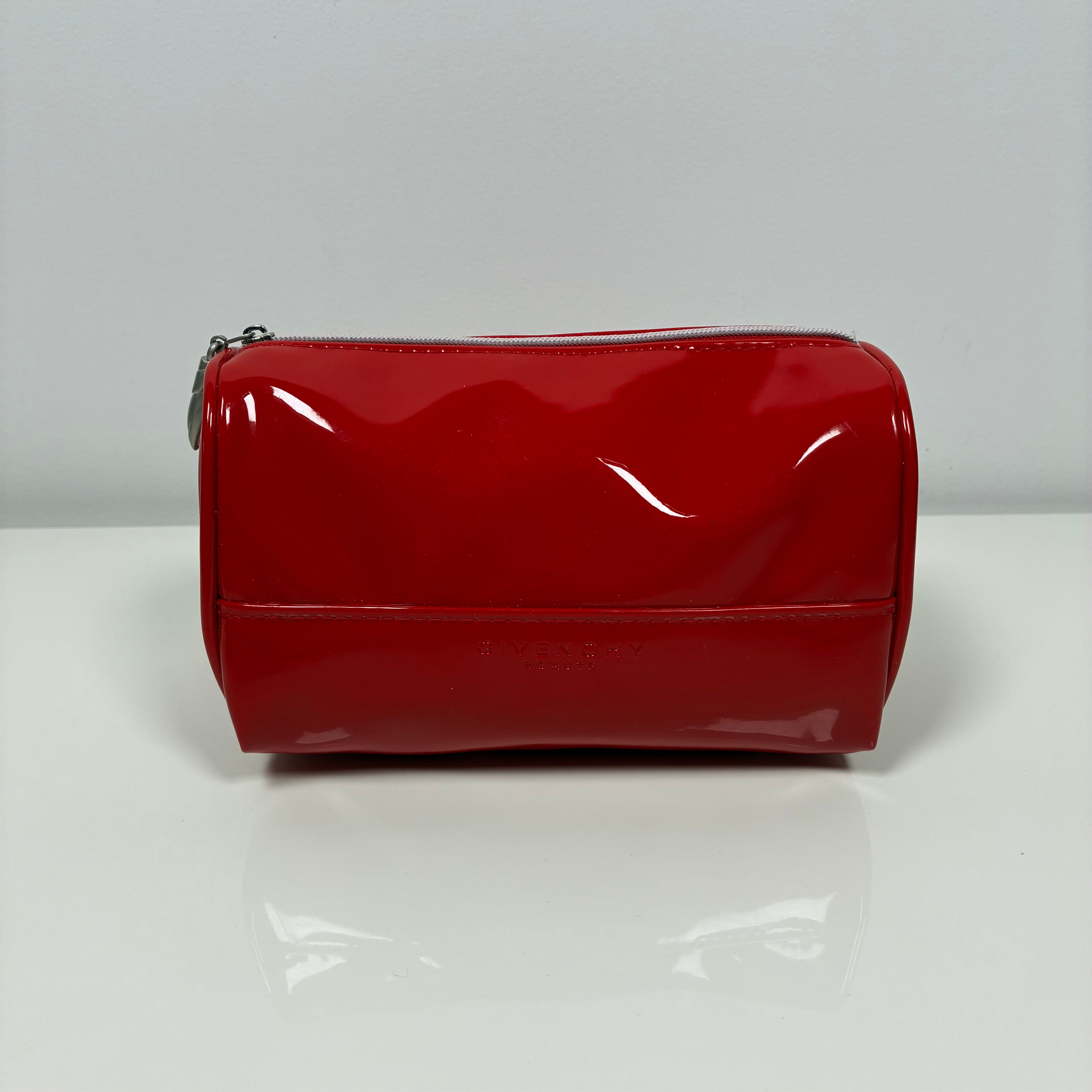 Givenchy Pochette Trousse Vernis Rouge, Zip Argenté