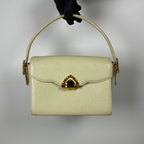 Ungaro Sac à main bandoullière cuir croco beige