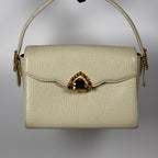 Ungaro Sac à main bandoullière cuir croco beige