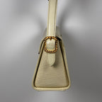 Ungaro Sac à main bandoullière cuir croco beige