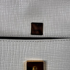 Ungaro Sac à main bandoullière cuir croco beige