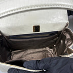 Ungaro Sac à main bandoullière cuir croco beige