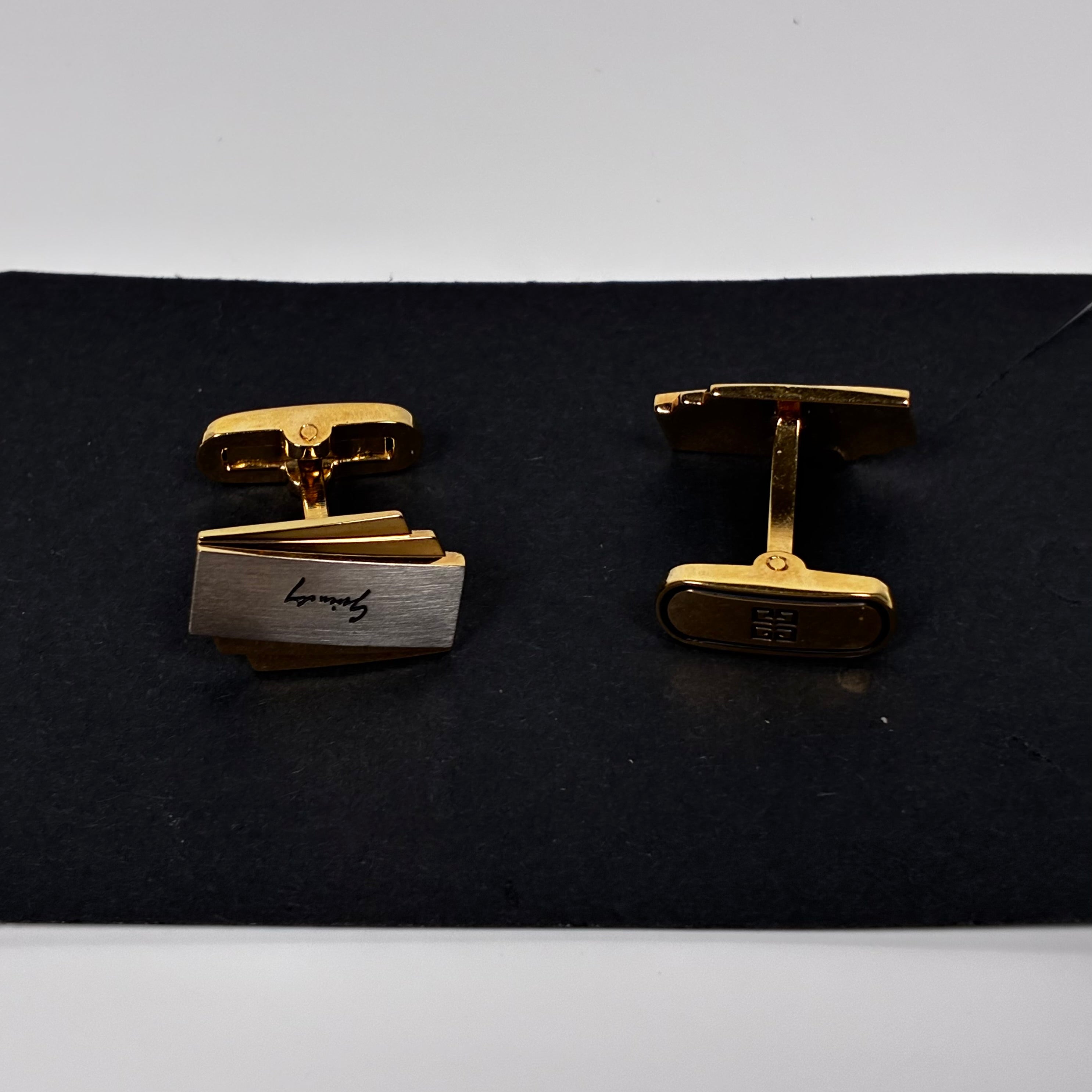 Givenchy Boutons de Manchette en métal doré et argent brossé