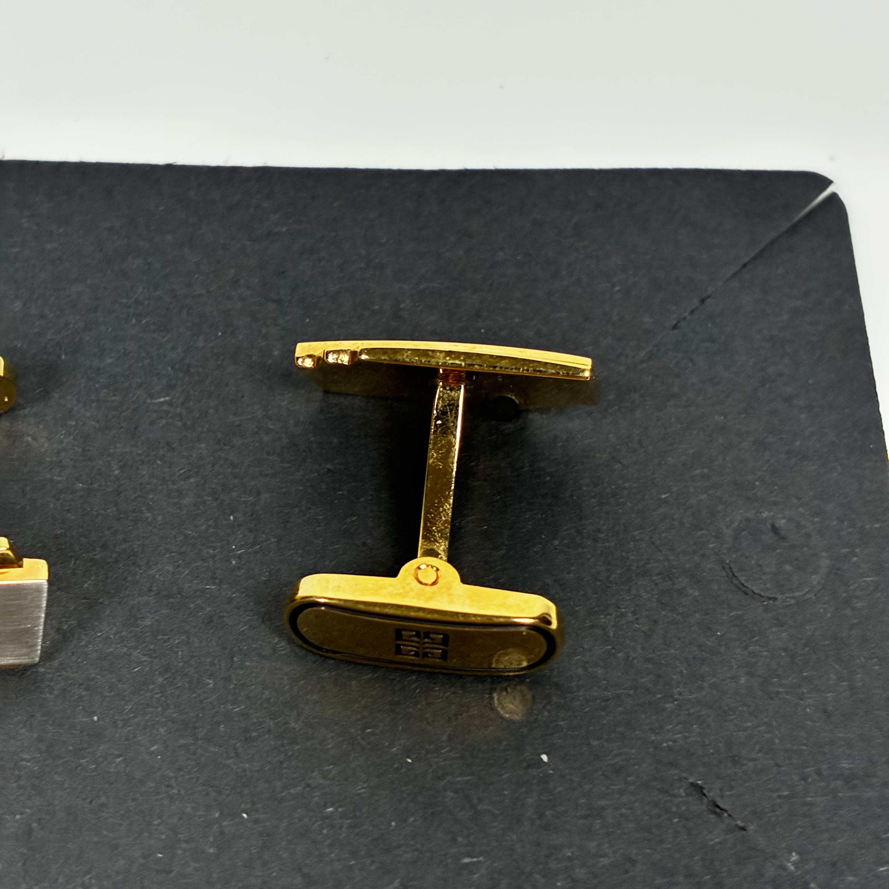 Givenchy Boutons de Manchette en métal doré et argent brossé