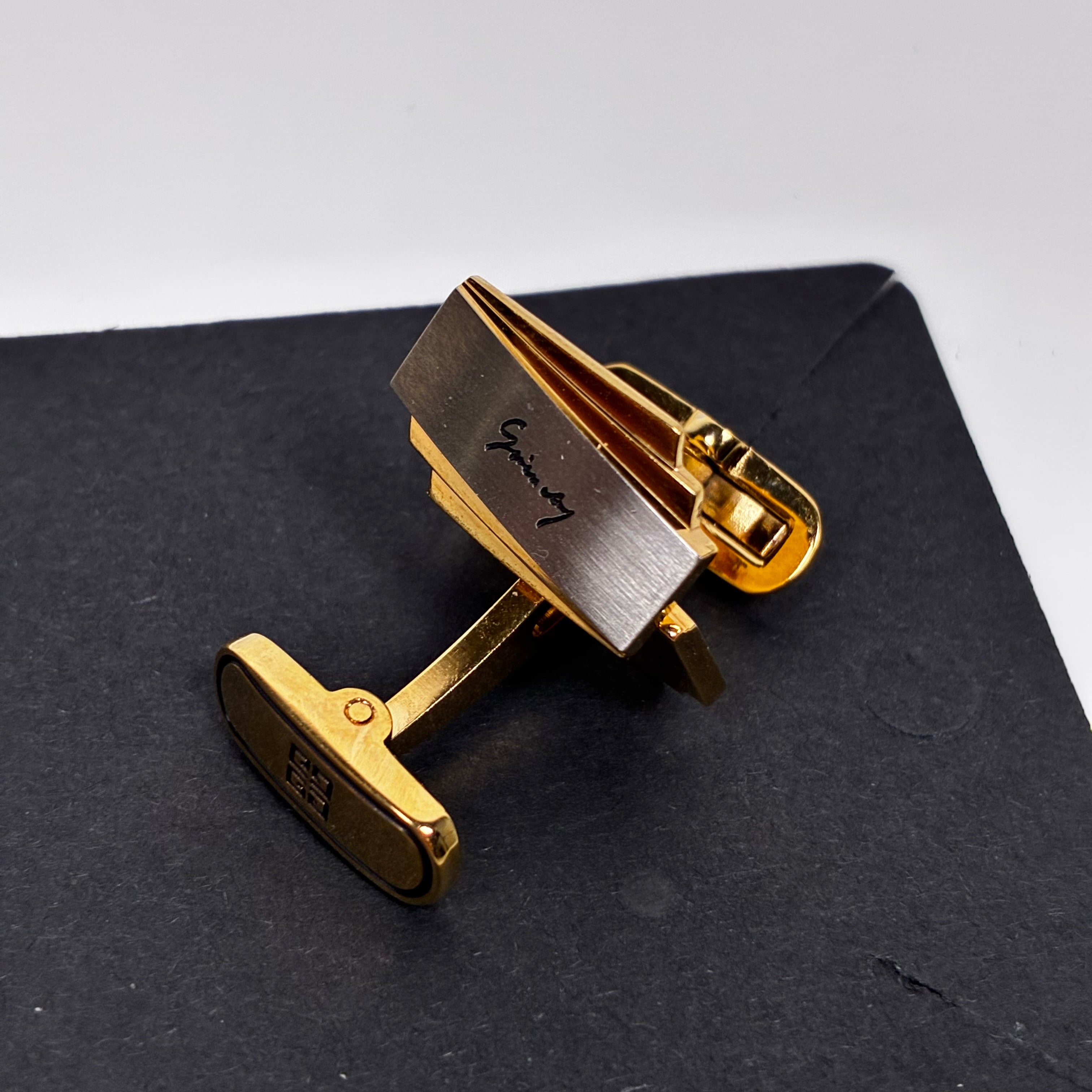 Givenchy Boutons de Manchette en métal doré et argent brossé