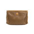 Celine Clutch Brown Macadam Monogram Vintage Canvas Cosmetic Pouch Bag