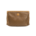 Celine Clutch Brown Macadam Monogram Vintage Canvas Cosmetic Pouch Bag