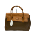 COURRÈGES Sac Boston kaki et cuir camel