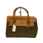 COURRÈGES Sac Boston kaki et cuir camel