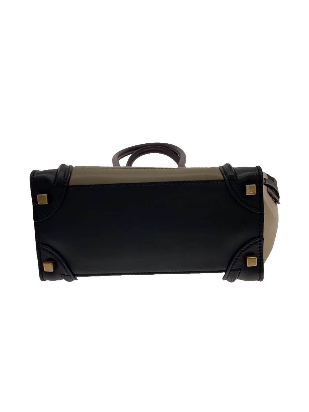 CÉLINE Sac Luggage micro tricolore marron / beige / noir