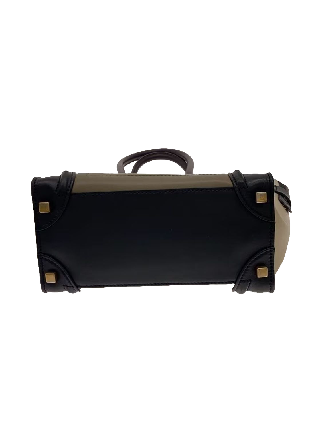 CÉLINE Sac Luggage micro tricolore marron / beige / noir