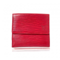 LOUIS VUITTON Portefeuille LV cuir épi rouge