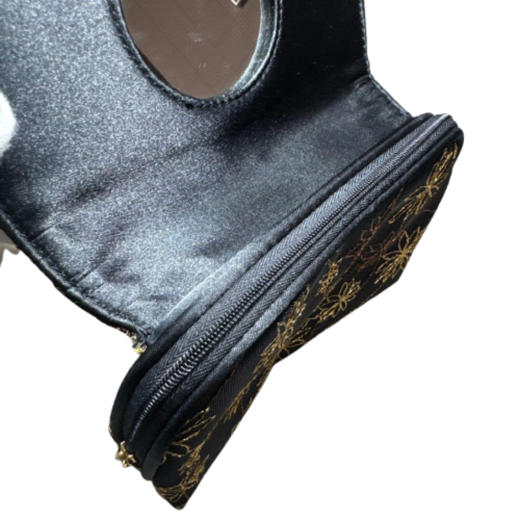 GIVENCHY Pochette Neuve étui pour petits objets trousse de maquillage, noir et or