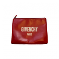 GIVENCHY Pochette rouge cuir lisse