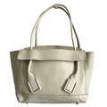 Bottega Veneta Cream Grained Leather Tote Bag