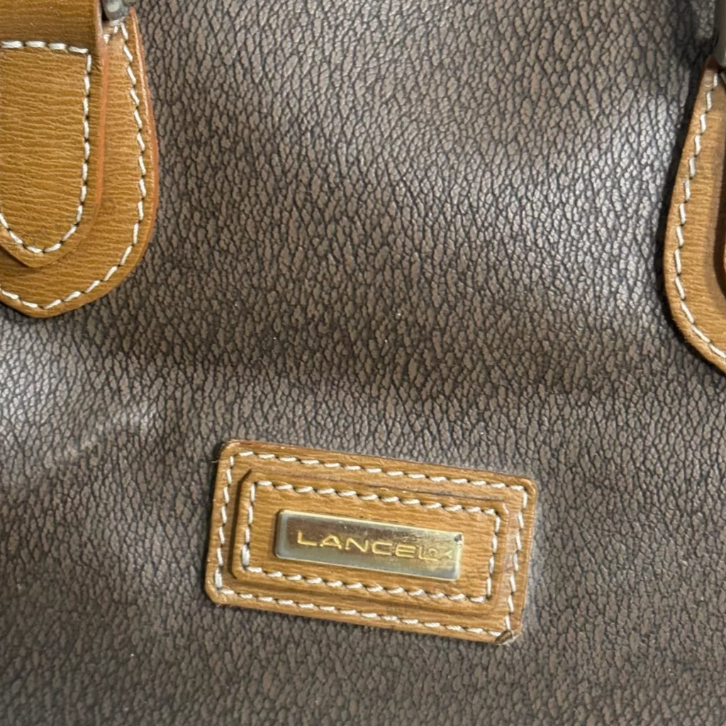 LANCEL Sac boston lancel marron avec logo L