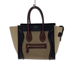 CÉLINE Sac Luggage micro tricolore marron / beige / noir
