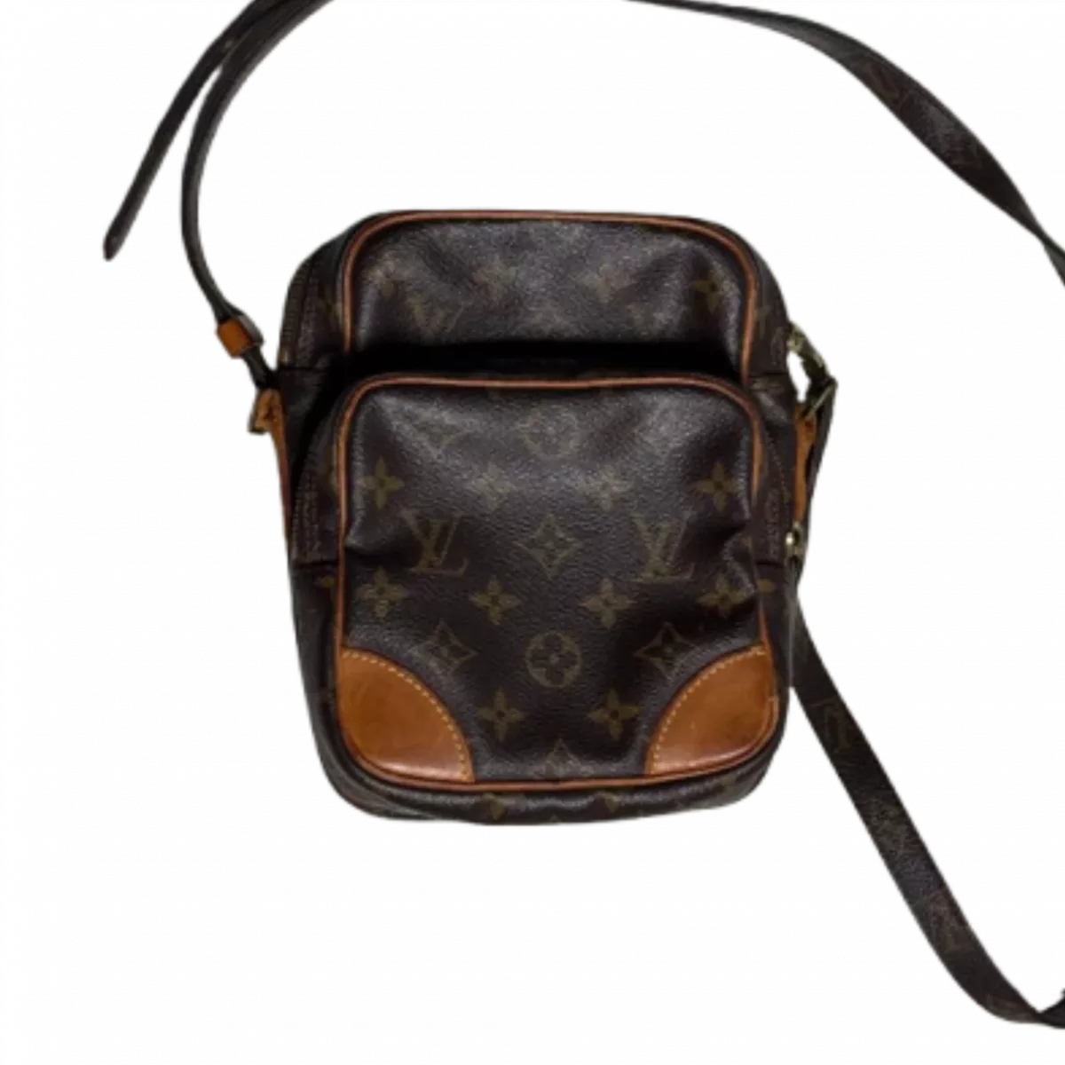 LOUIS VUITTON Amazone PM petite besace carrée, poche avant, bandoulière ajustable