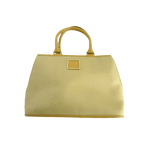Nina Ricci Handbag Beige Textured Leather Vintage Top Handle Bag