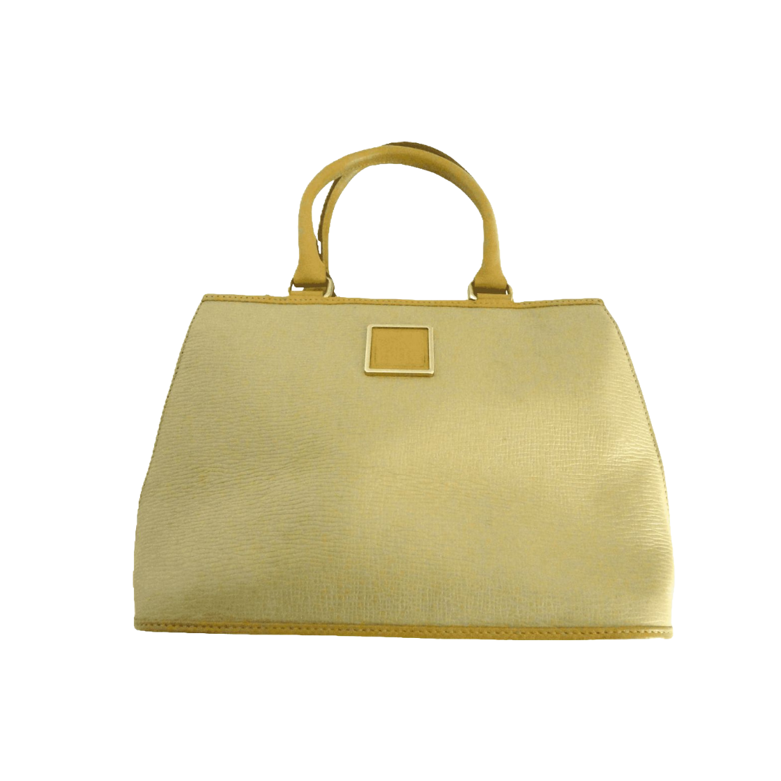 Nina Ricci Handbag Beige Textured Leather Vintage Top Handle Bag